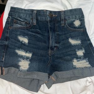 Aeropostale High rise curvy midi jean shorts